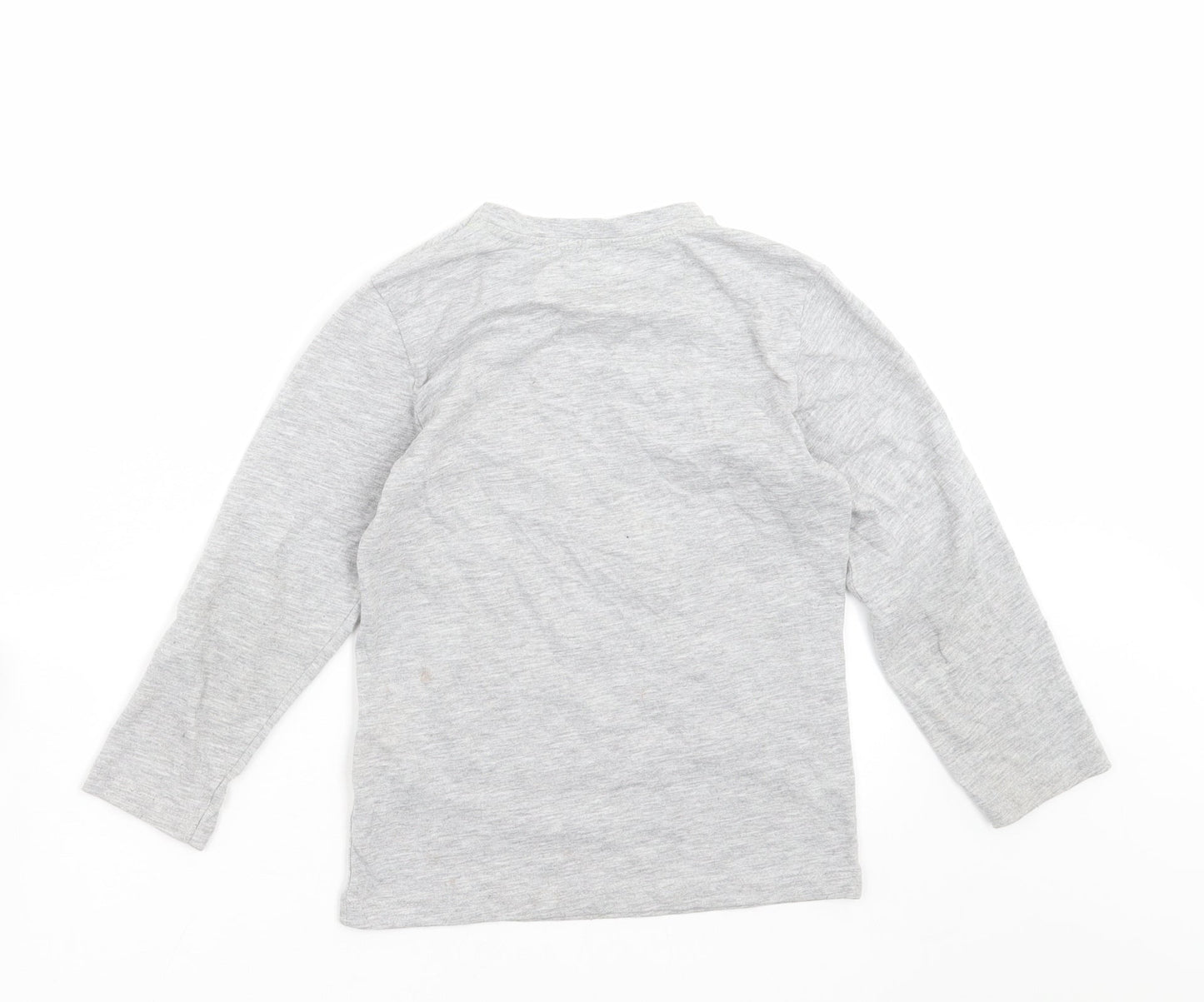 Matalan Boys Grey   Basic T-Shirt Size 6 Years  - dinosaur