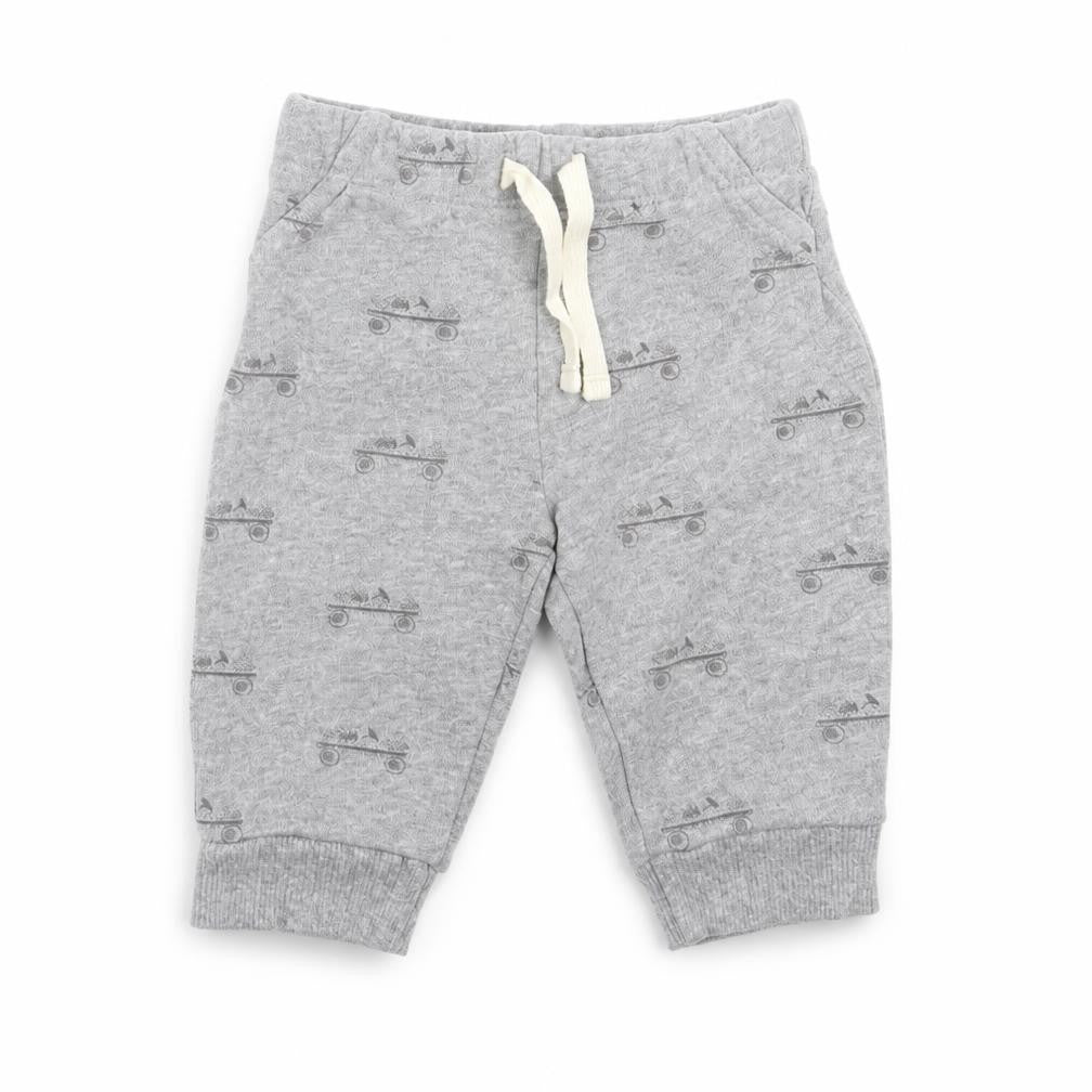 John Lewis Boys Grey   Jogger Trousers Size 0-3 Months  - car print