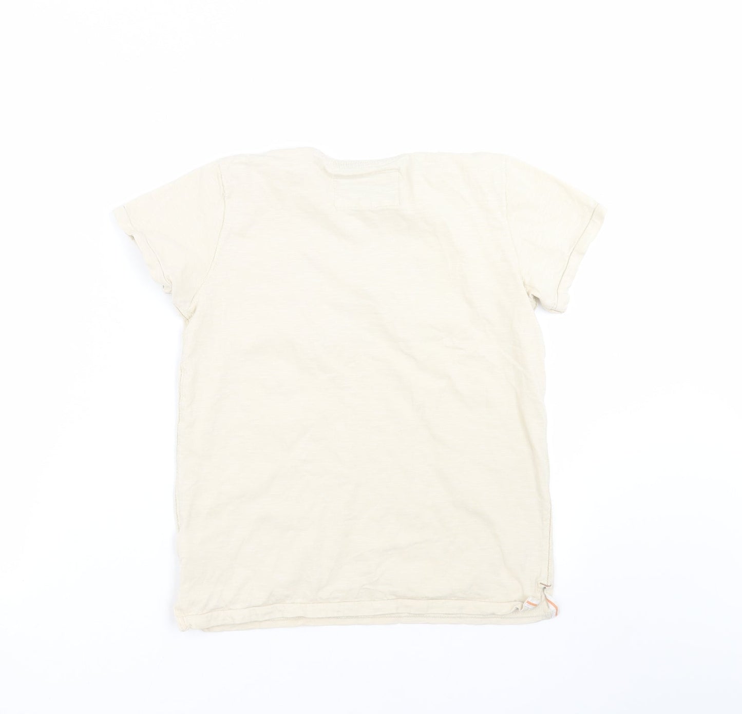 NEXT Boys Beige   Basic T-Shirt Size 9 Years  - Embroidered detail
