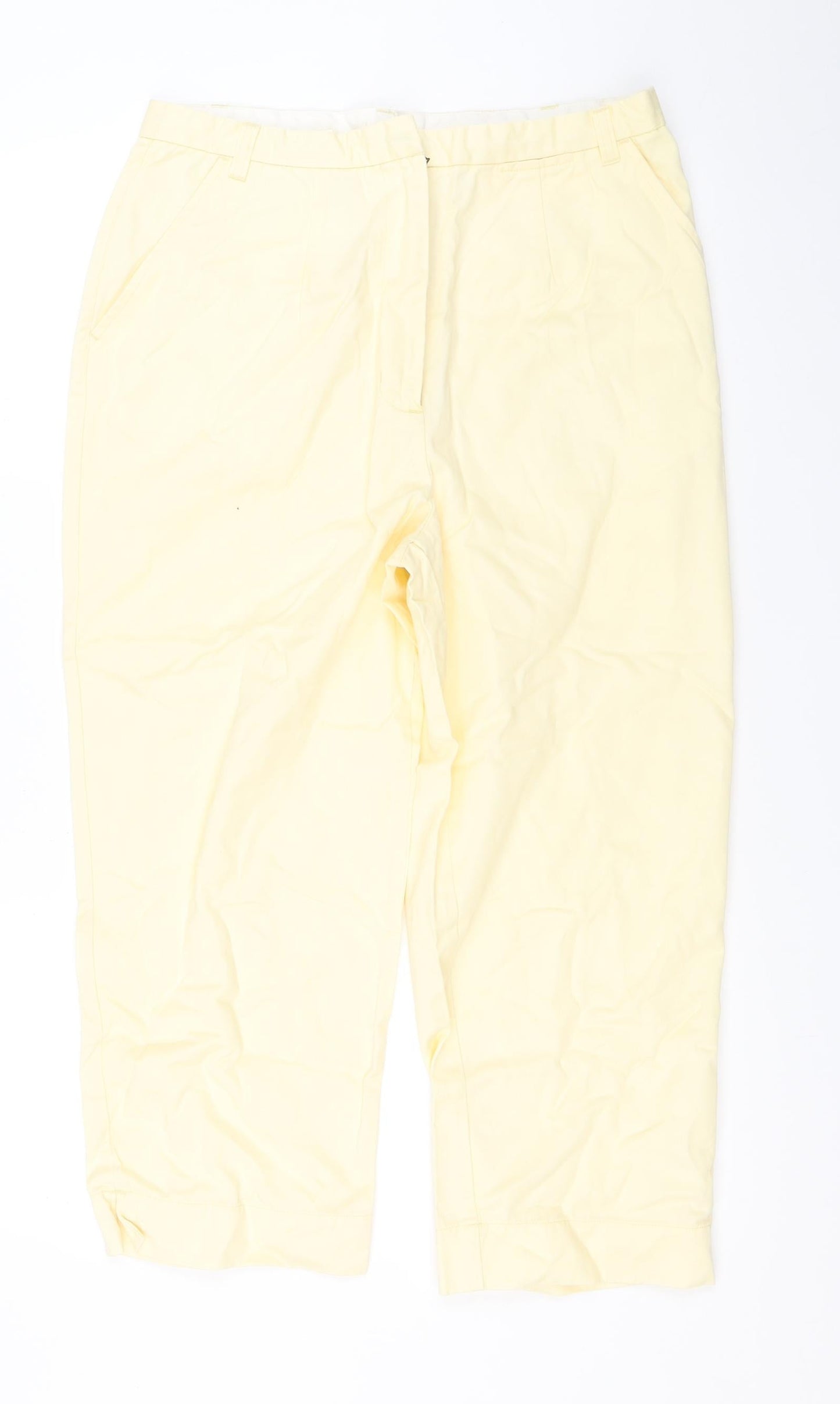 Best basics Womens White   Trousers  Size 12 L22.5 in