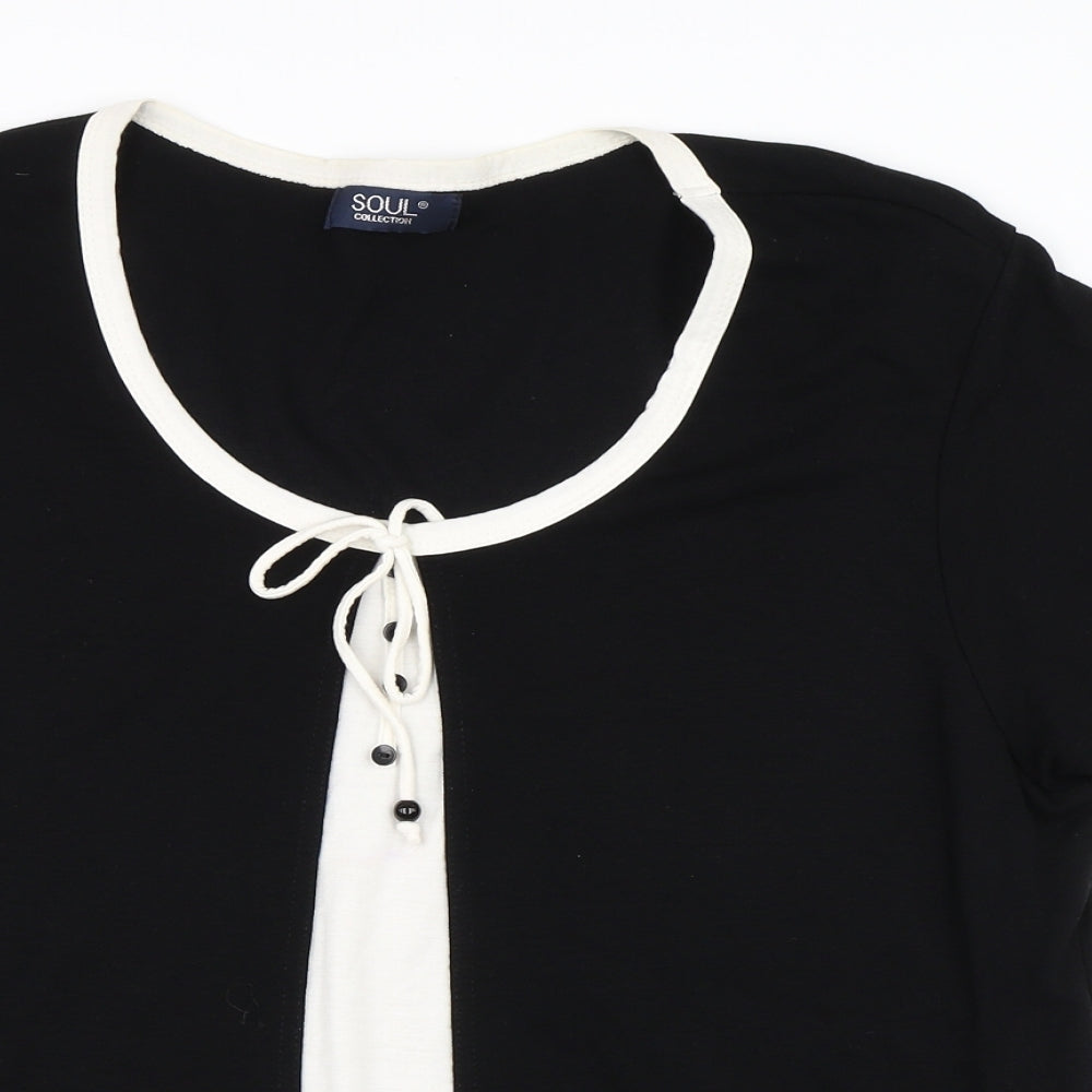 Soul Collection Womens Black   Basic T-Shirt Size XL