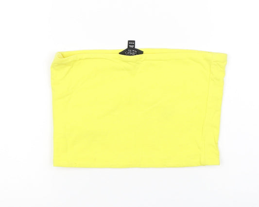 Topshop Womens Yellow   Basic Tank Size 8