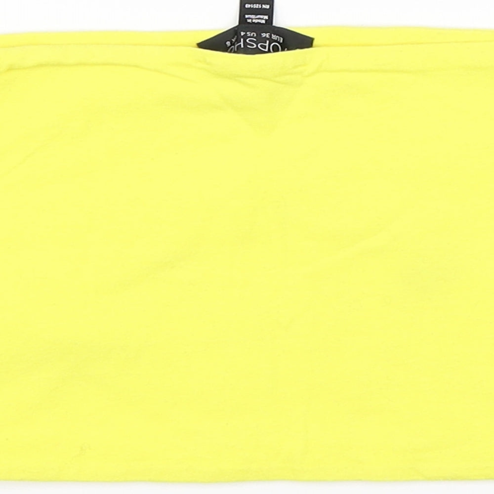 Topshop Womens Yellow   Basic Tank Size 8