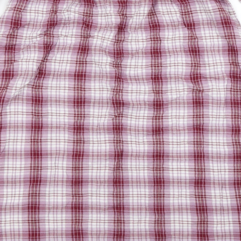 New Look Womens Red Check  Mini  Size 10