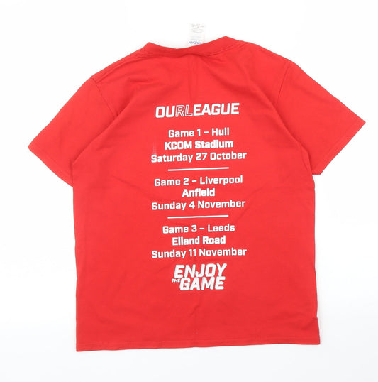 Gildan Boys Red   Basic T-Shirt Size 10 Years