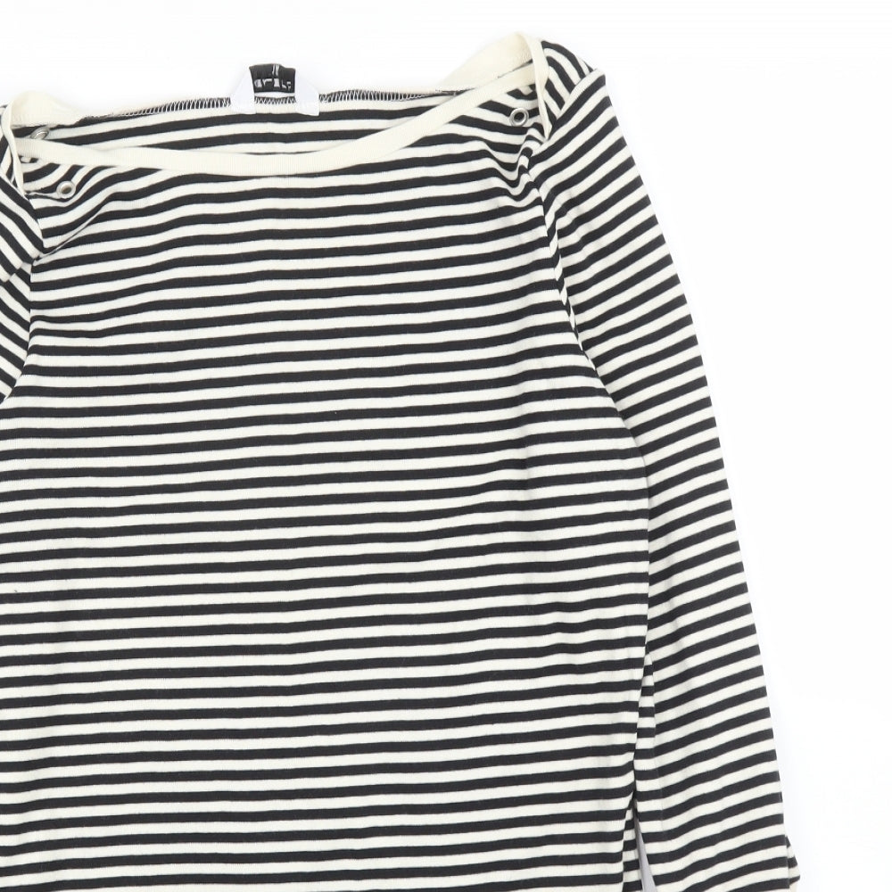 Select Womens White Striped  Tunic Jumper Size 12