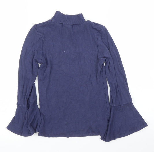 M&S Girls Blue   Basic Blouse Size 9 Years