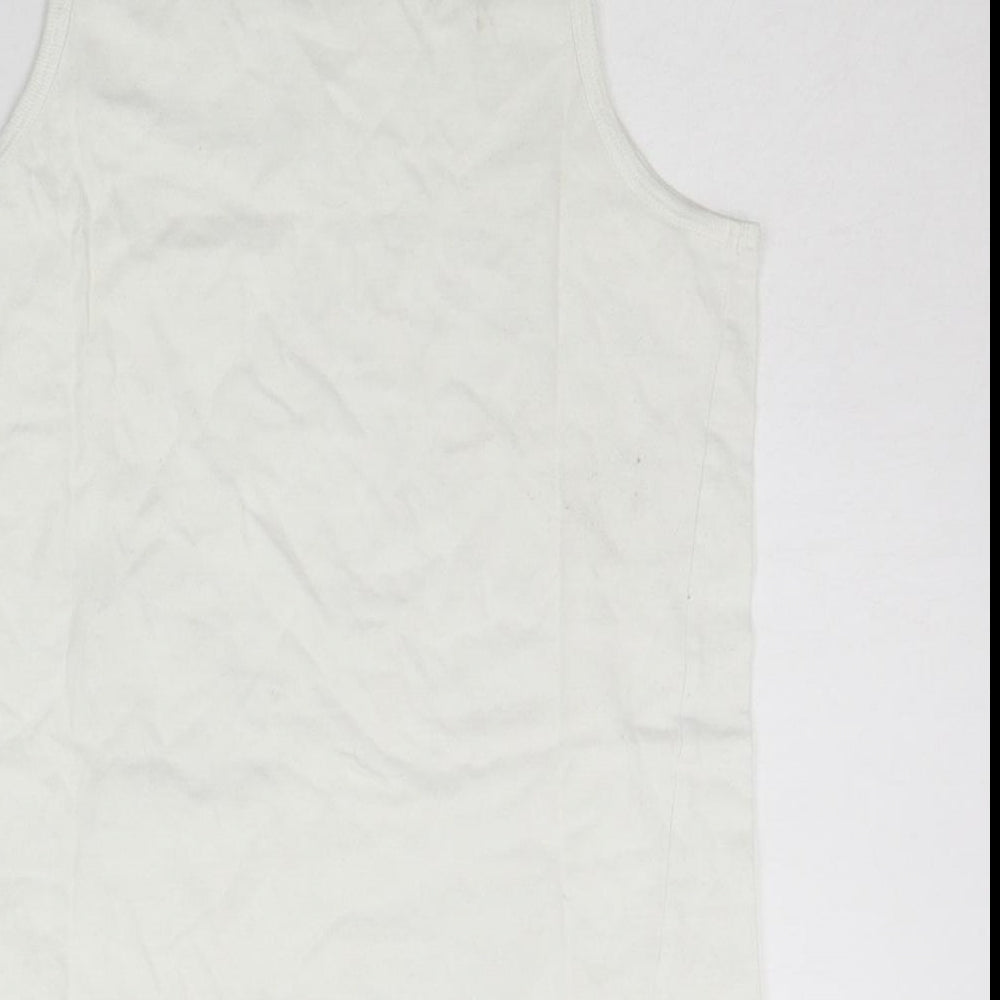 George Girls White   Basic Tank Size 11-12 Years