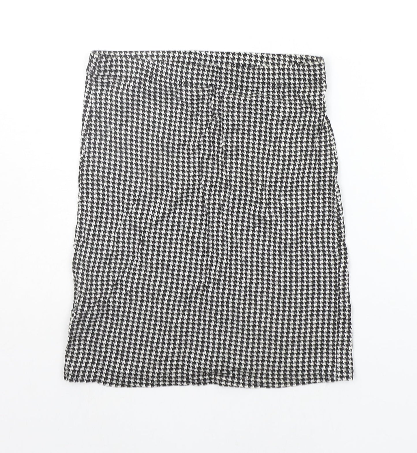 PRETTYLITTLETHING Womens Grey Check  A-Line Skirt Size 8