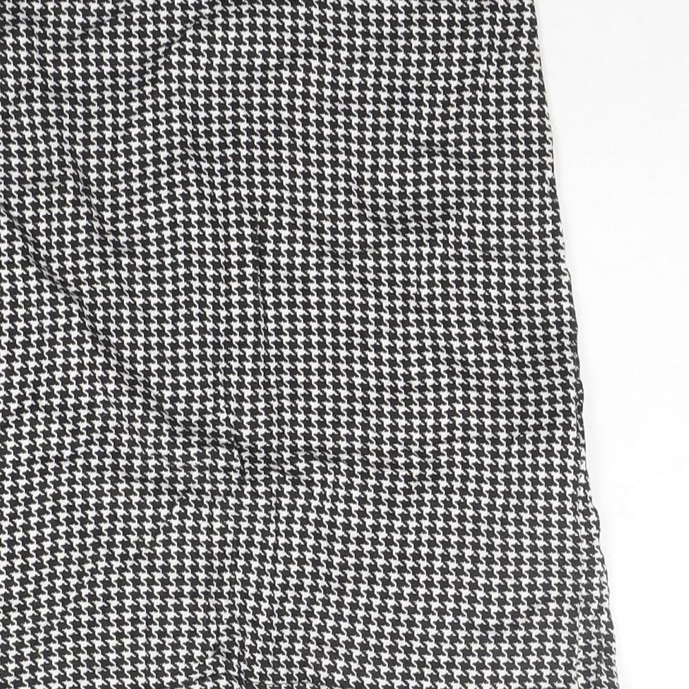 PRETTYLITTLETHING Womens Grey Check  A-Line Skirt Size 8