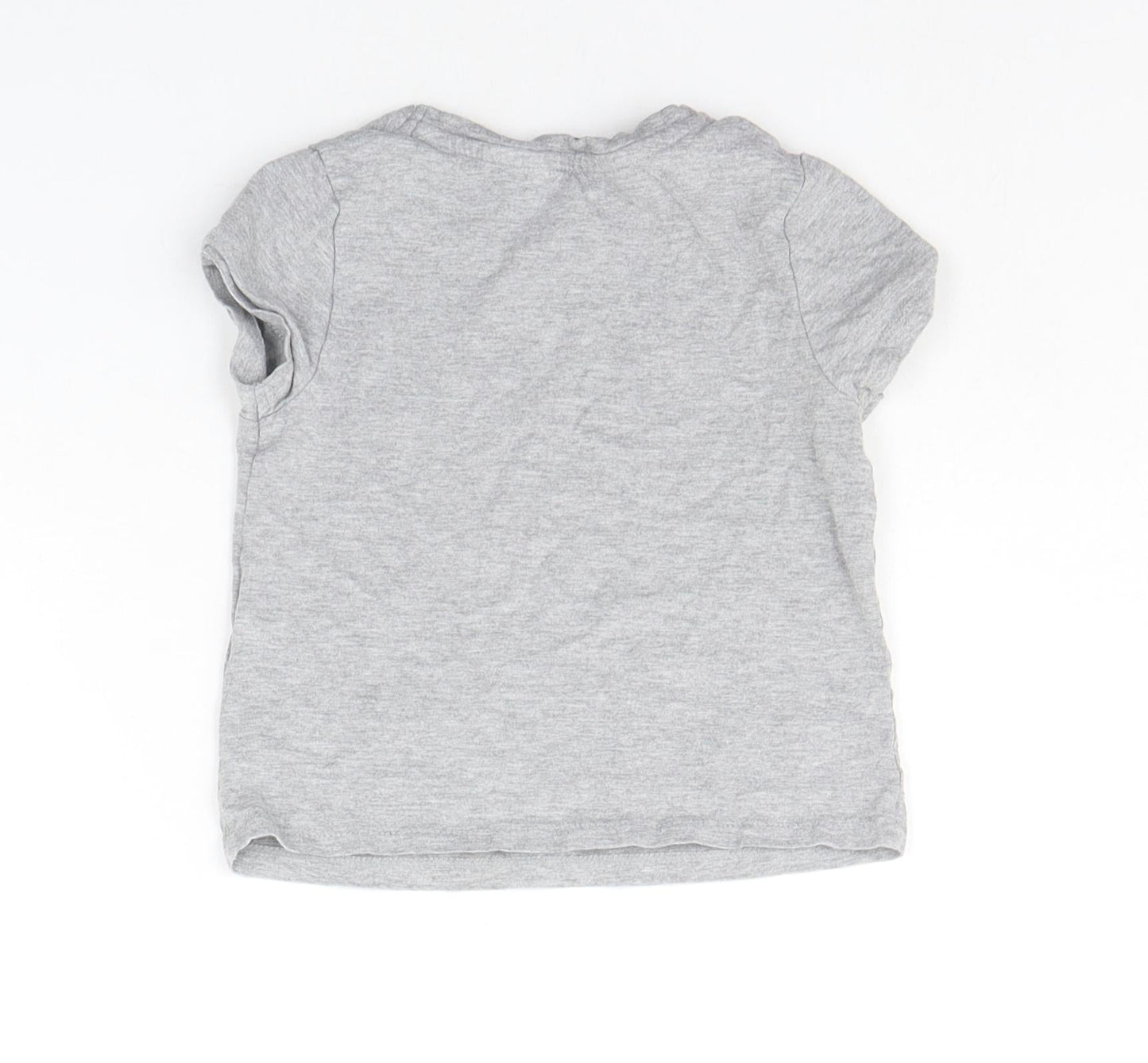 George Girls Grey   Basic T-Shirt Size 4-5 Years