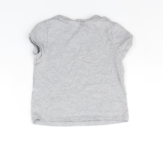 George Girls Grey   Basic T-Shirt Size 4-5 Years