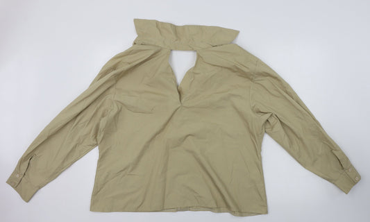 I SAW IT FIRST  Womens Brown   Basic Button-Up Size 12