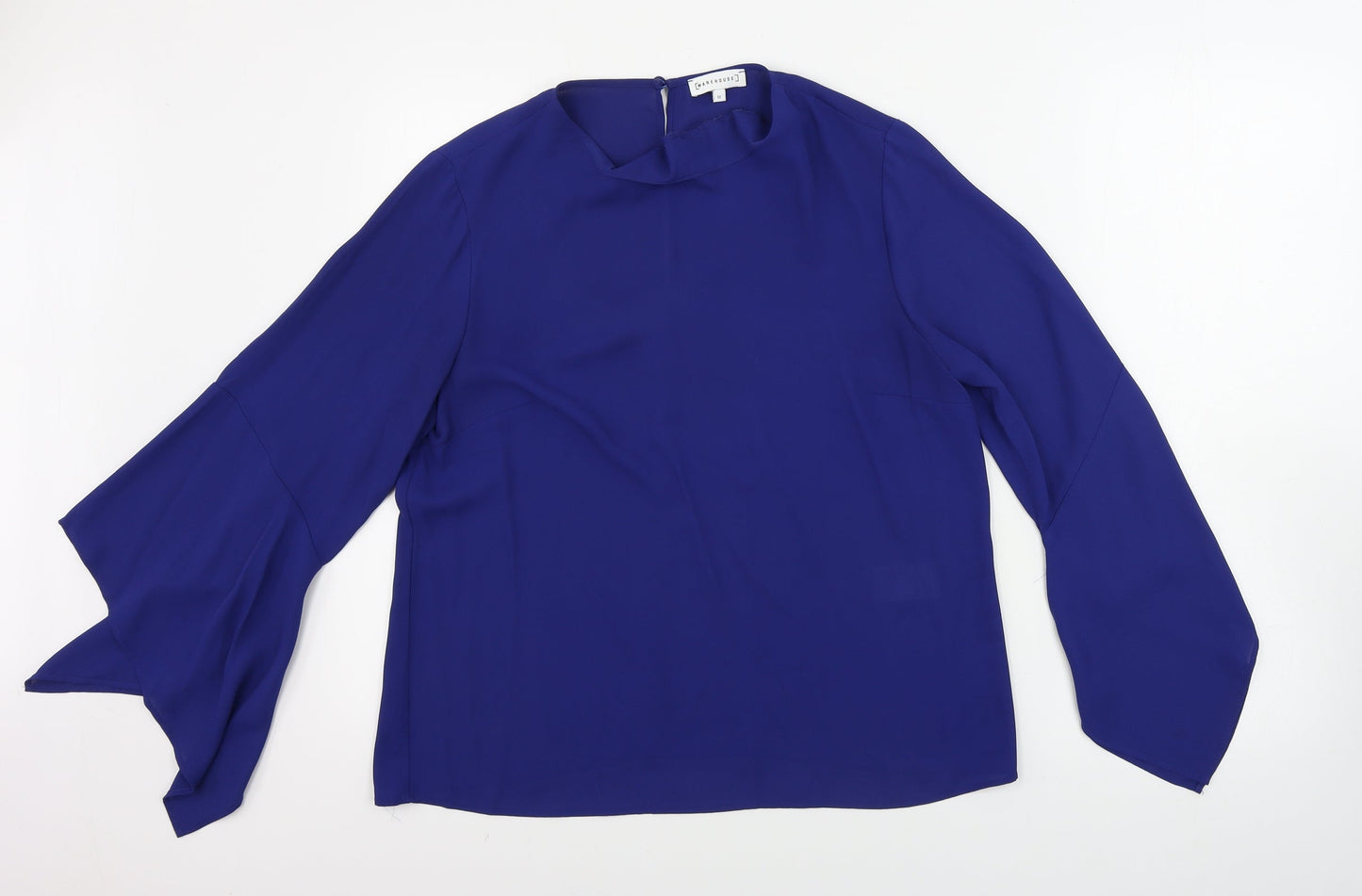 Warehouse Womens Black   Basic Button-Up Size 12