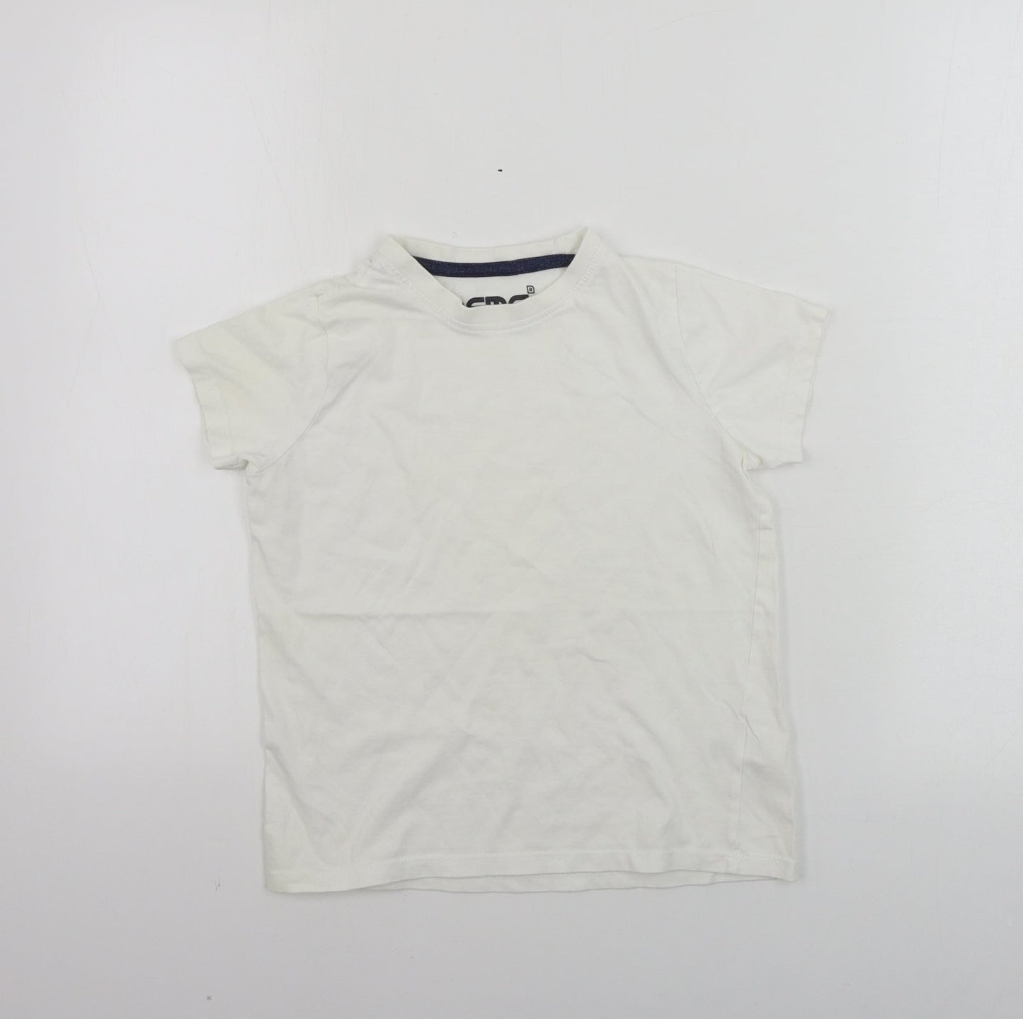 Demo Boys White   Basic T-Shirt Size 7-8 Years