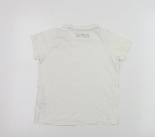 Demo Boys White   Basic T-Shirt Size 7-8 Years