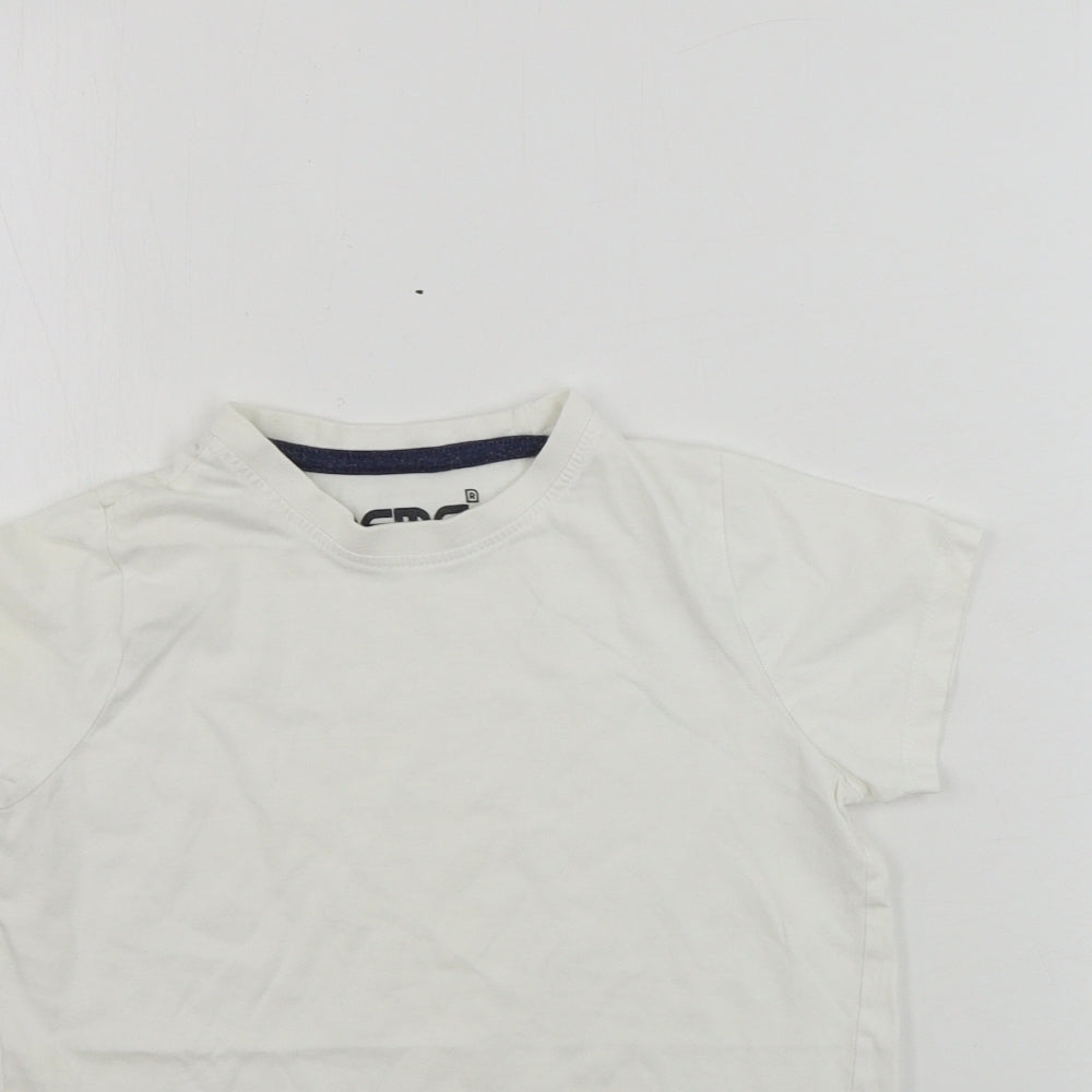 Demo Boys White   Basic T-Shirt Size 7-8 Years
