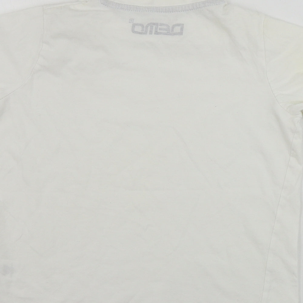 Demo Boys White   Basic T-Shirt Size 7-8 Years