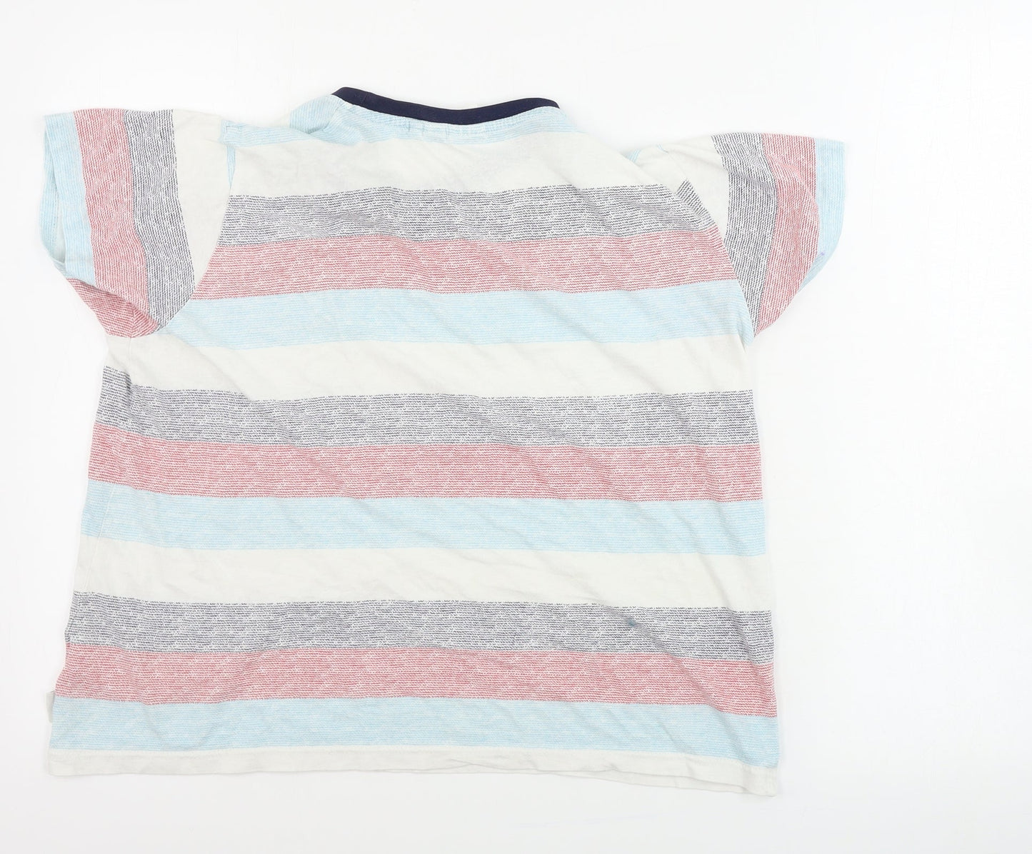 Lee Cooper Girls White Striped  Basic T-Shirt Size 13 Years