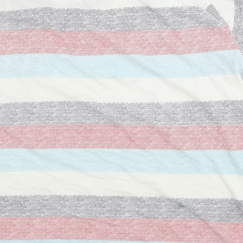 Lee Cooper Girls White Striped  Basic T-Shirt Size 13 Years