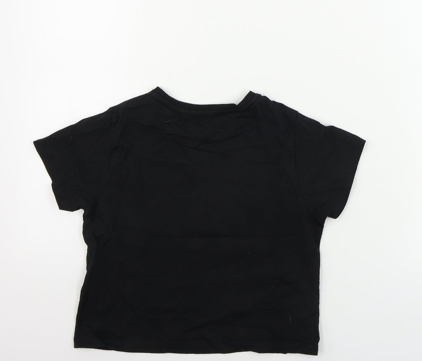 Pep&co       Girls Black   Basic T-Shirt Size 8-9 Years
