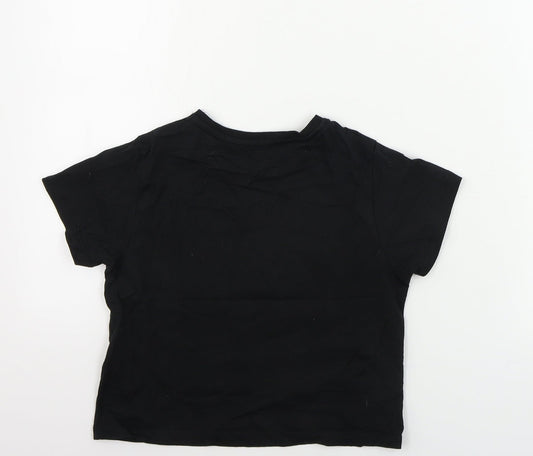 Pep&co       Girls Black   Basic T-Shirt Size 8-9 Years