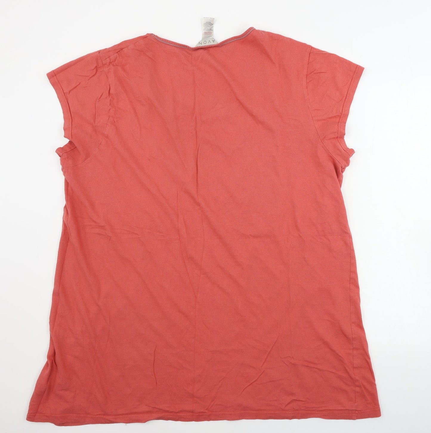 Avon  Womens Red   Top Pyjama Top Size 16
