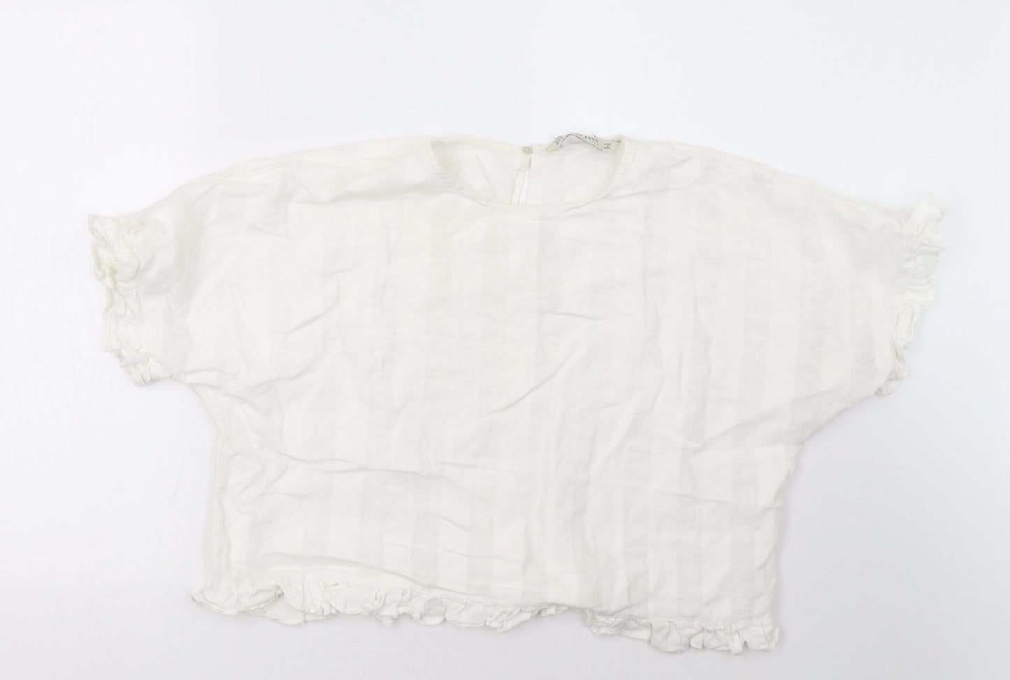 Zara Womens White   Basic T-Shirt Size M