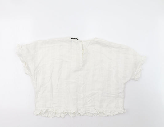 Zara Womens White   Basic T-Shirt Size M
