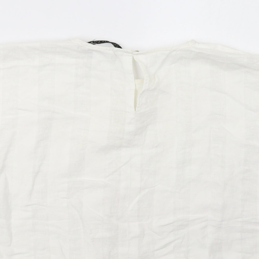 Zara Womens White   Basic T-Shirt Size M