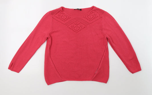 Kaleidoscope Womens Pink   Pullover Sweatshirt Size 14