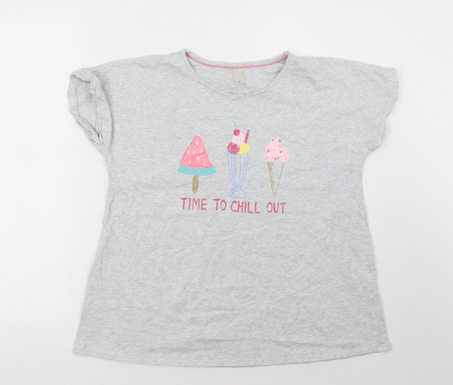 John Lewis Womens Grey    Pyjama Top Size M