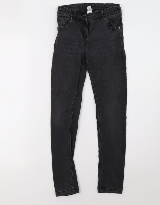 Sainsburys Girls Black  Denim Skinny Jeans Size 10 Years