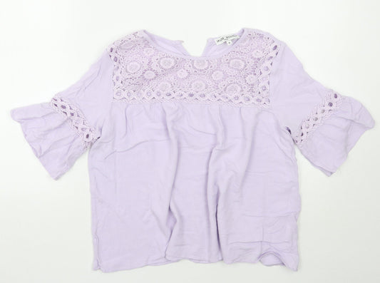Jaune Rouge Womens Purple   Basic Blouse Size S