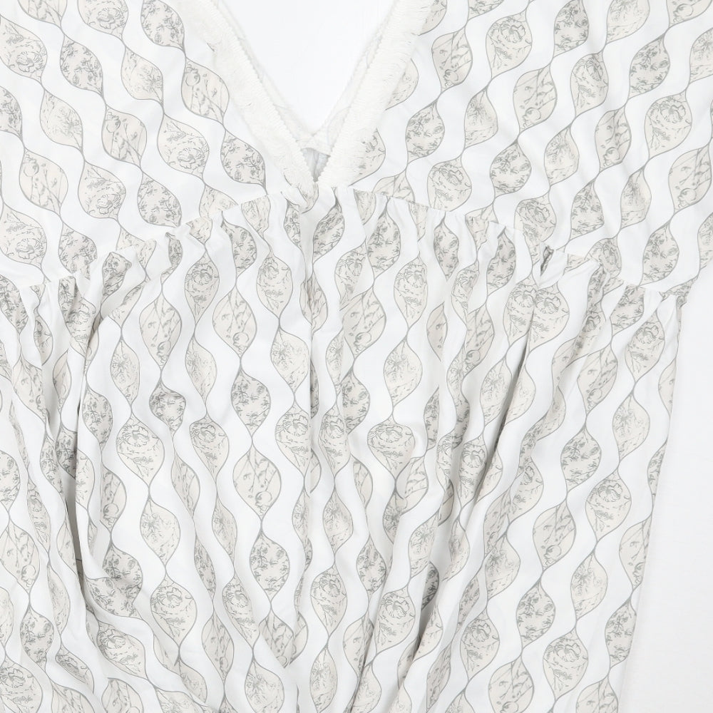 Cupshe Womens White Floral  A-Line  Size S