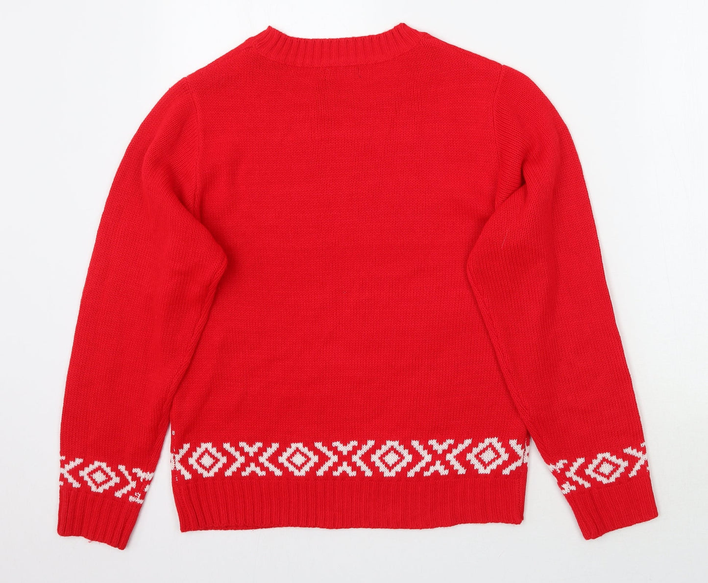 Boohoo Womens Red   Pullover Jumper Size M