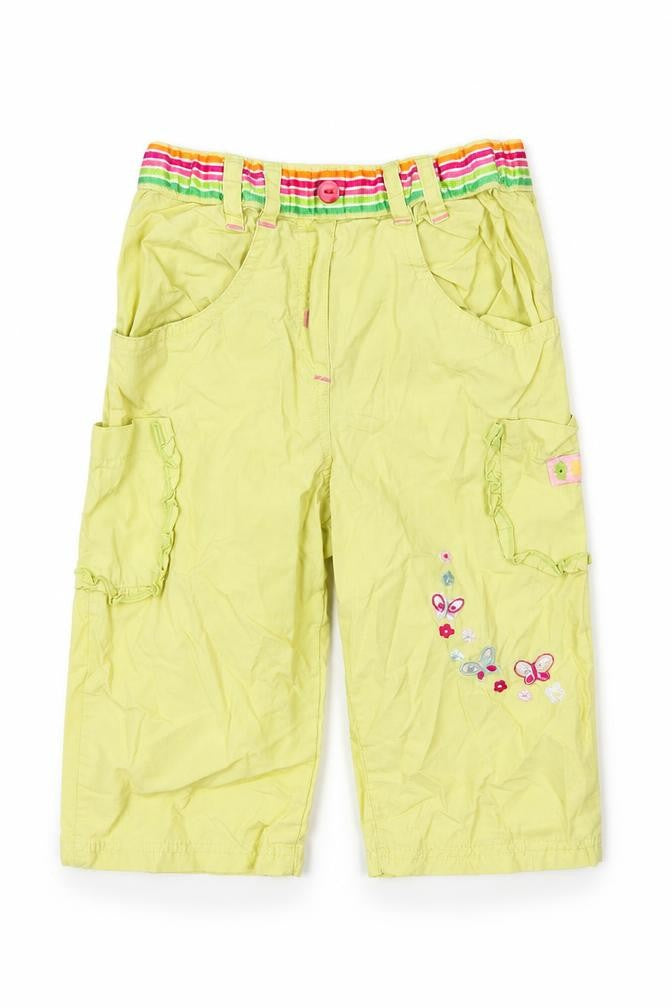 In style Girls Green Floral  Cargo Trousers Size 12-18 Months
