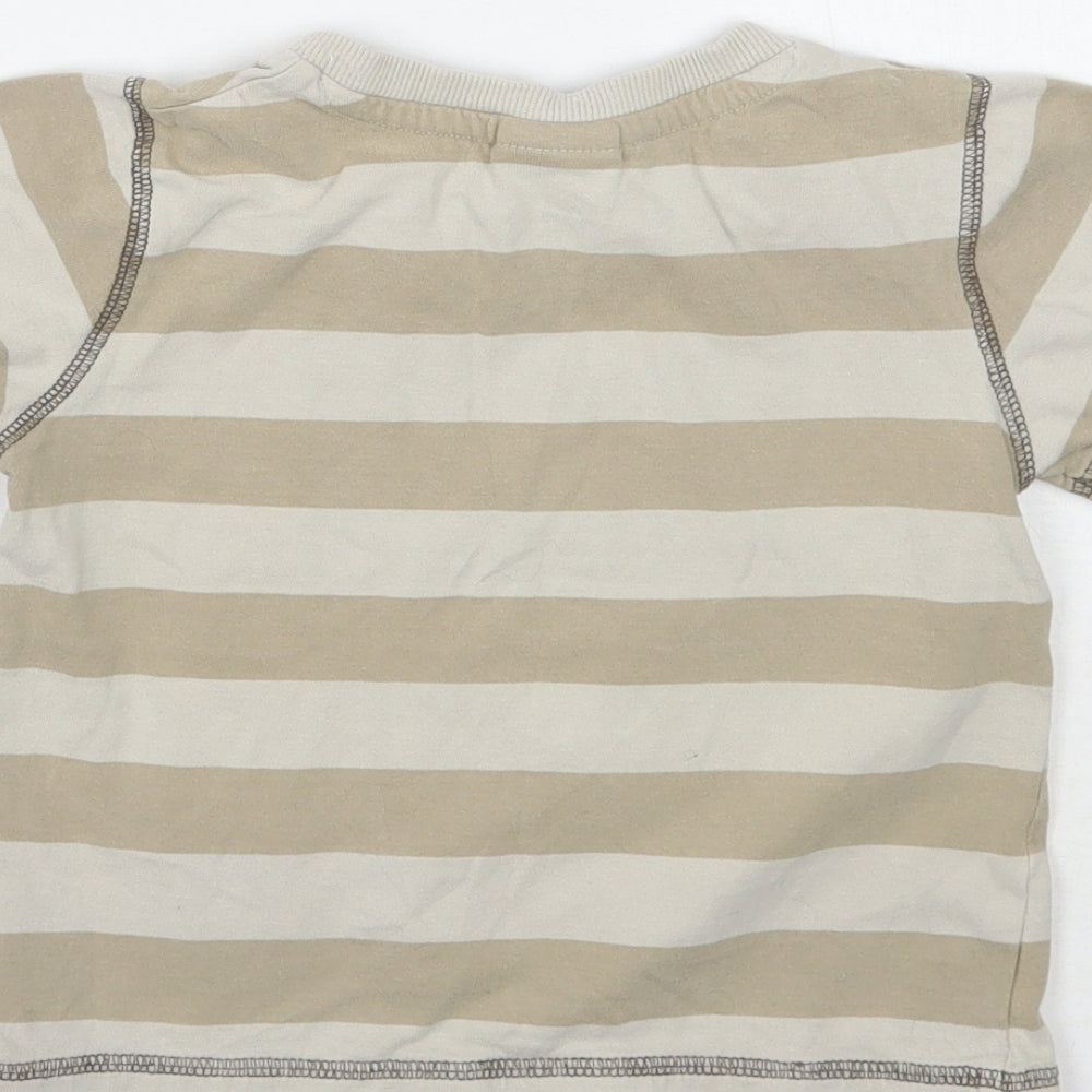 Cherokee Boys Brown Striped  Basic T-Shirt Size 2-3 Years