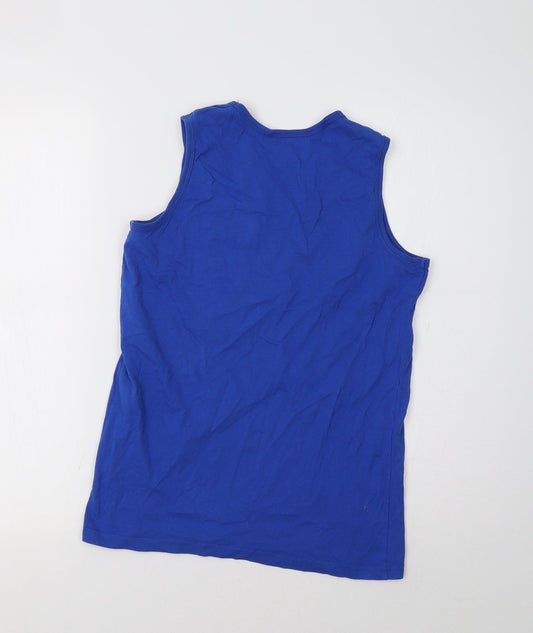 Primark Girls Blue   Basic Tank Size 12-13 Years  - New York