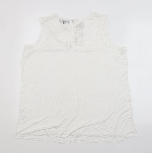 Studio Womens White   Basic Blouse Size 16