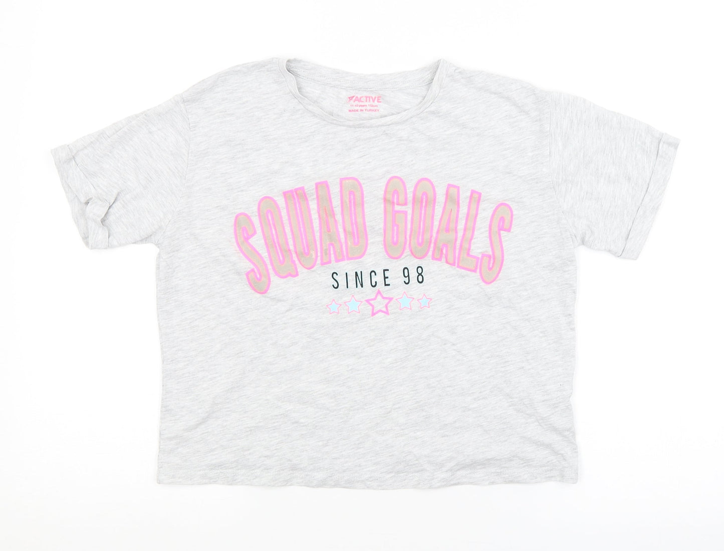 Primark Girls Grey   Basic T-Shirt Size 11-12 Years