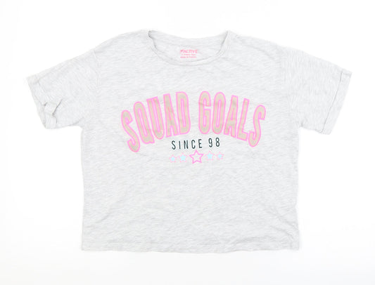 Primark Girls Grey   Basic T-Shirt Size 11-12 Years