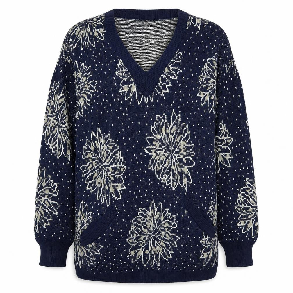 Country Casuals Womens Blue Argyle/Diamond  Pullover Jumper Size S