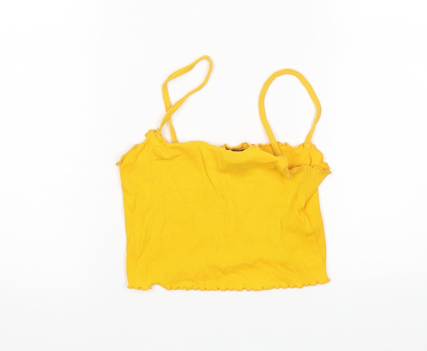 Topshop Womens Yellow   Cropped Tank Size 8