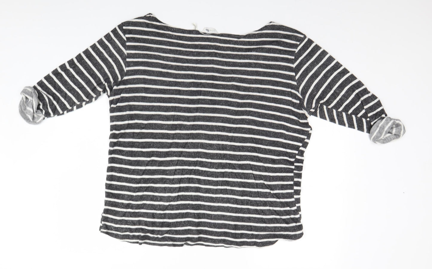 Label BE Womens Grey Striped  Basic T-Shirt Size 20