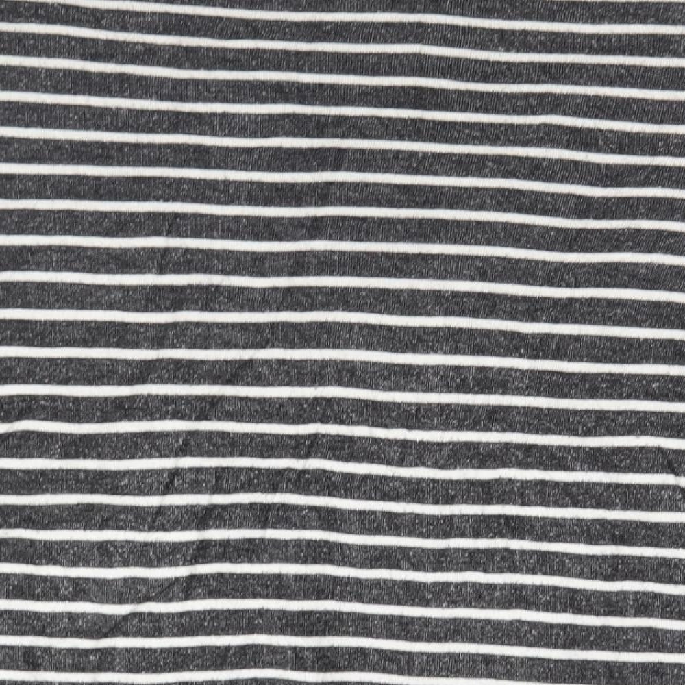Label BE Womens Grey Striped  Basic T-Shirt Size 20