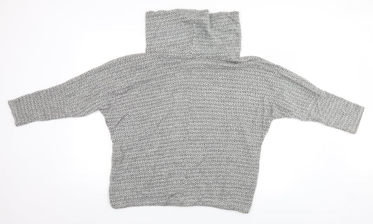 Apricot Womens Grey Geometric  Pullover Jumper Size S