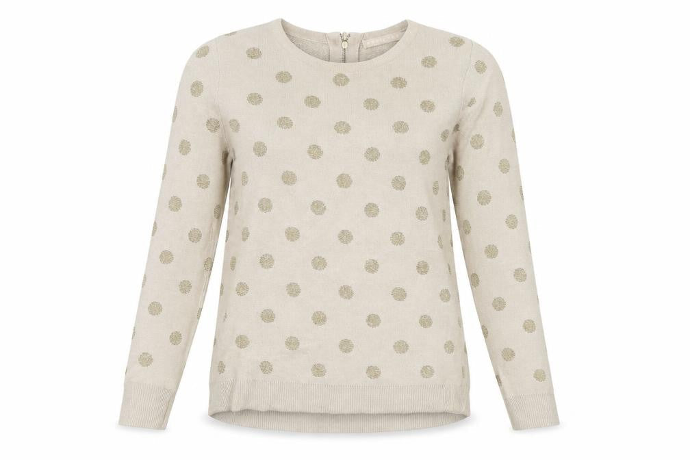 LC Waikiki Womens Green Polka Dot  Pullover Jumper Size M
