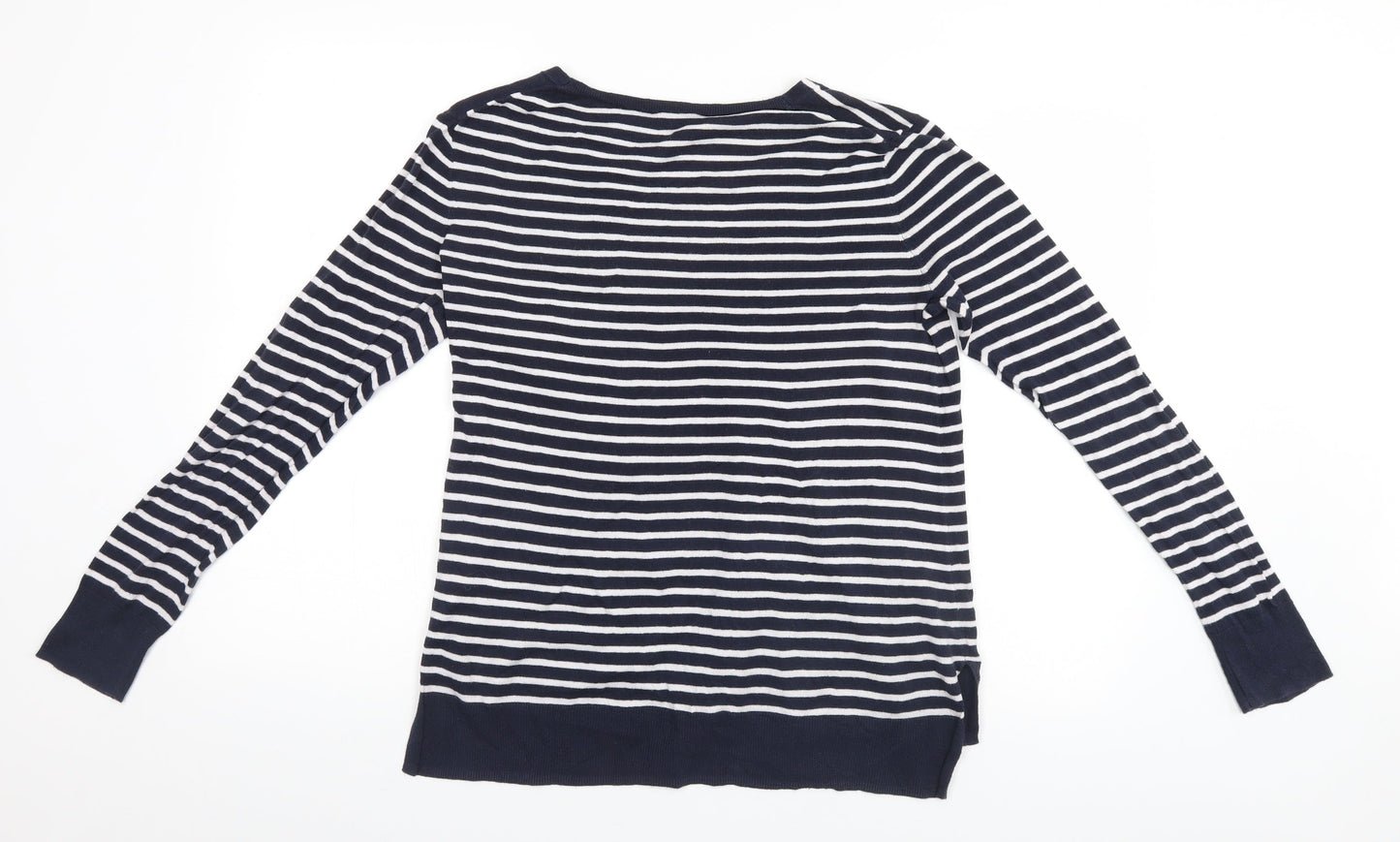 Gap Womens Blue Striped  Pullover Jumper Size L