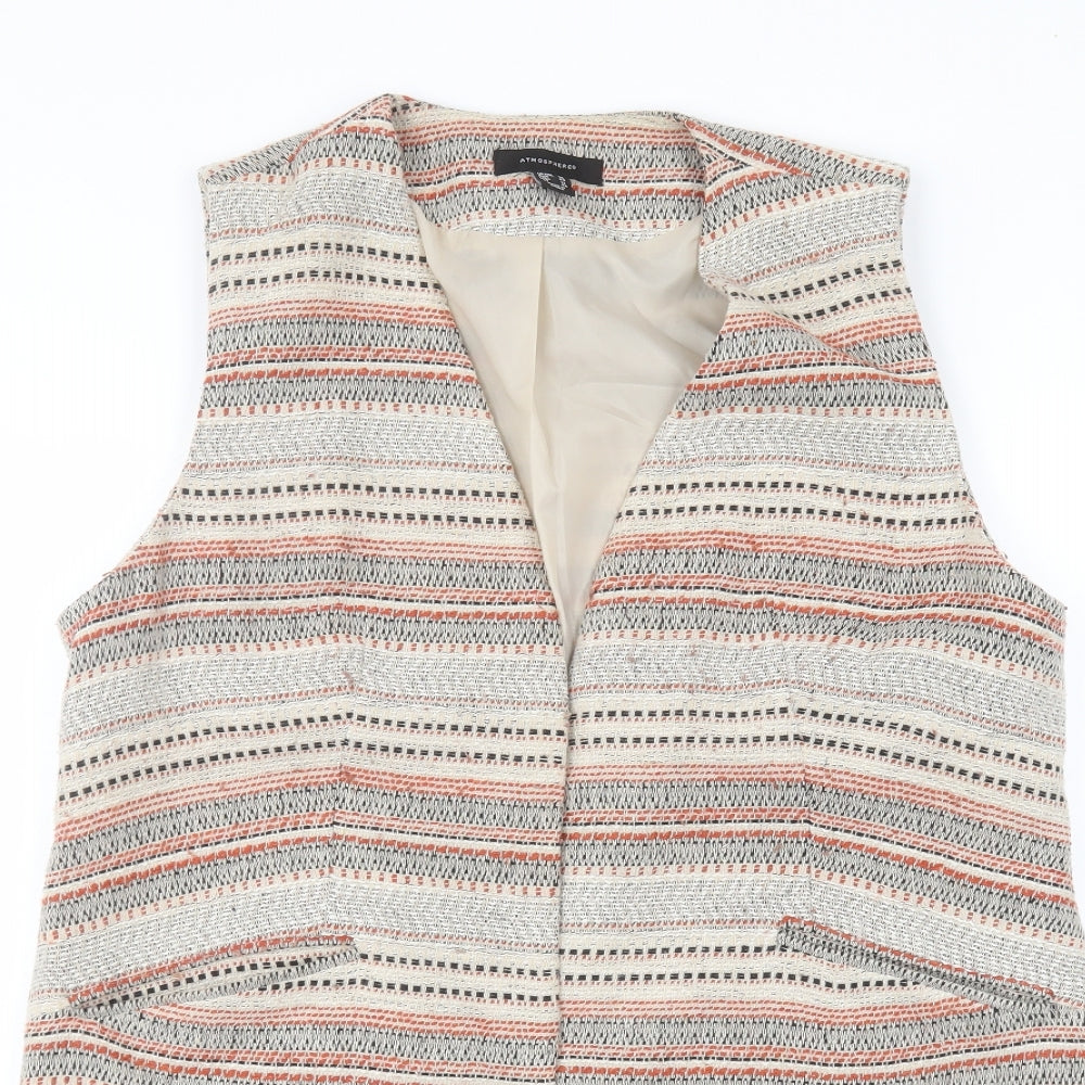 Atmosphere Womens Beige Striped  Jacket  Size 16